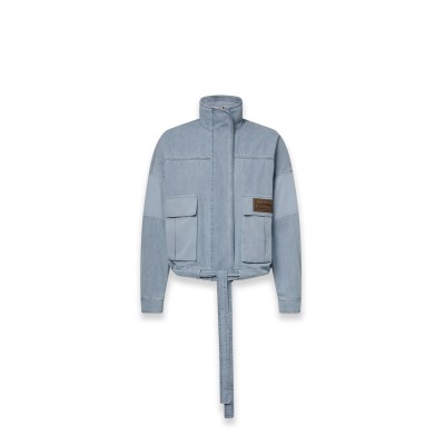 LOUIS VUITTON UTILITY POCKET WASHED DENIM JACKET 1AK1CX